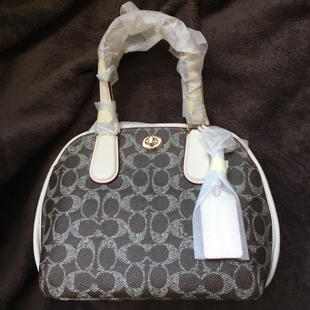 Coach shoulder bag COACH 35159 LIDRY Brown Cream